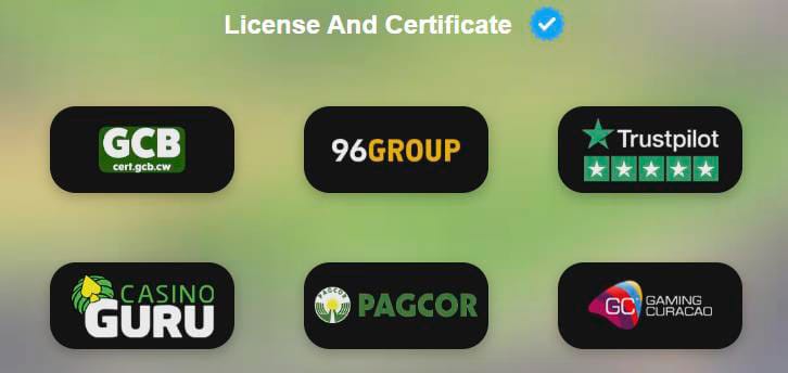 License and certificate gday77 casino