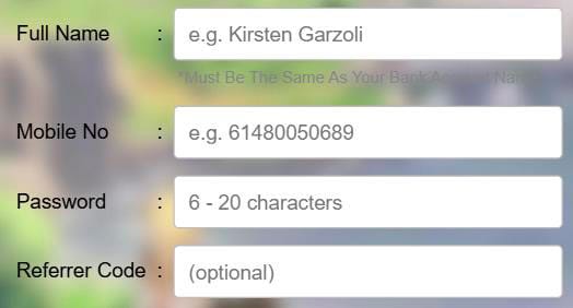 Register form gday77 casino